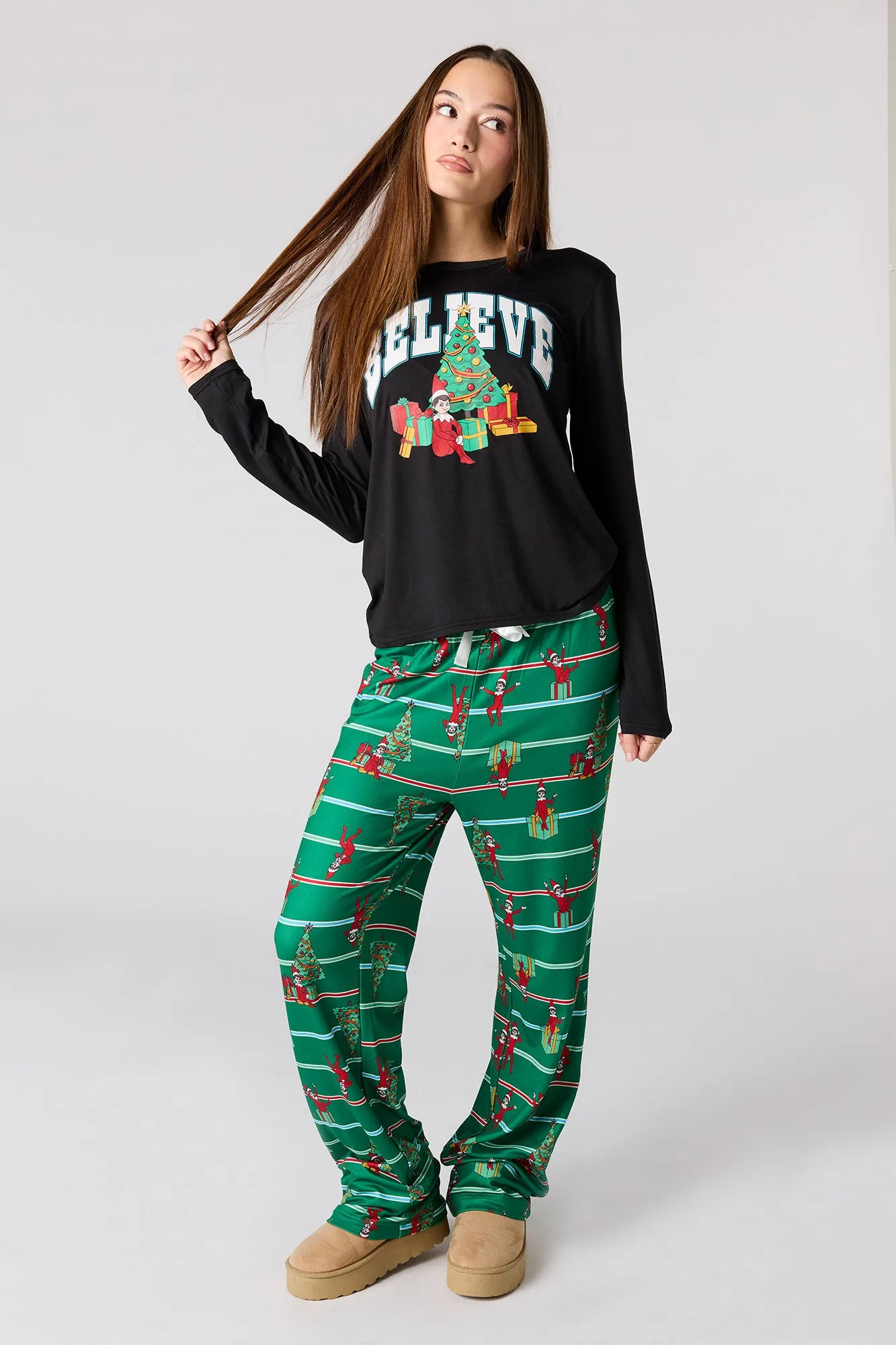 Womens Fammy Jammies Gift Elf on the Shelf Pajama Set sold by Urban Planet