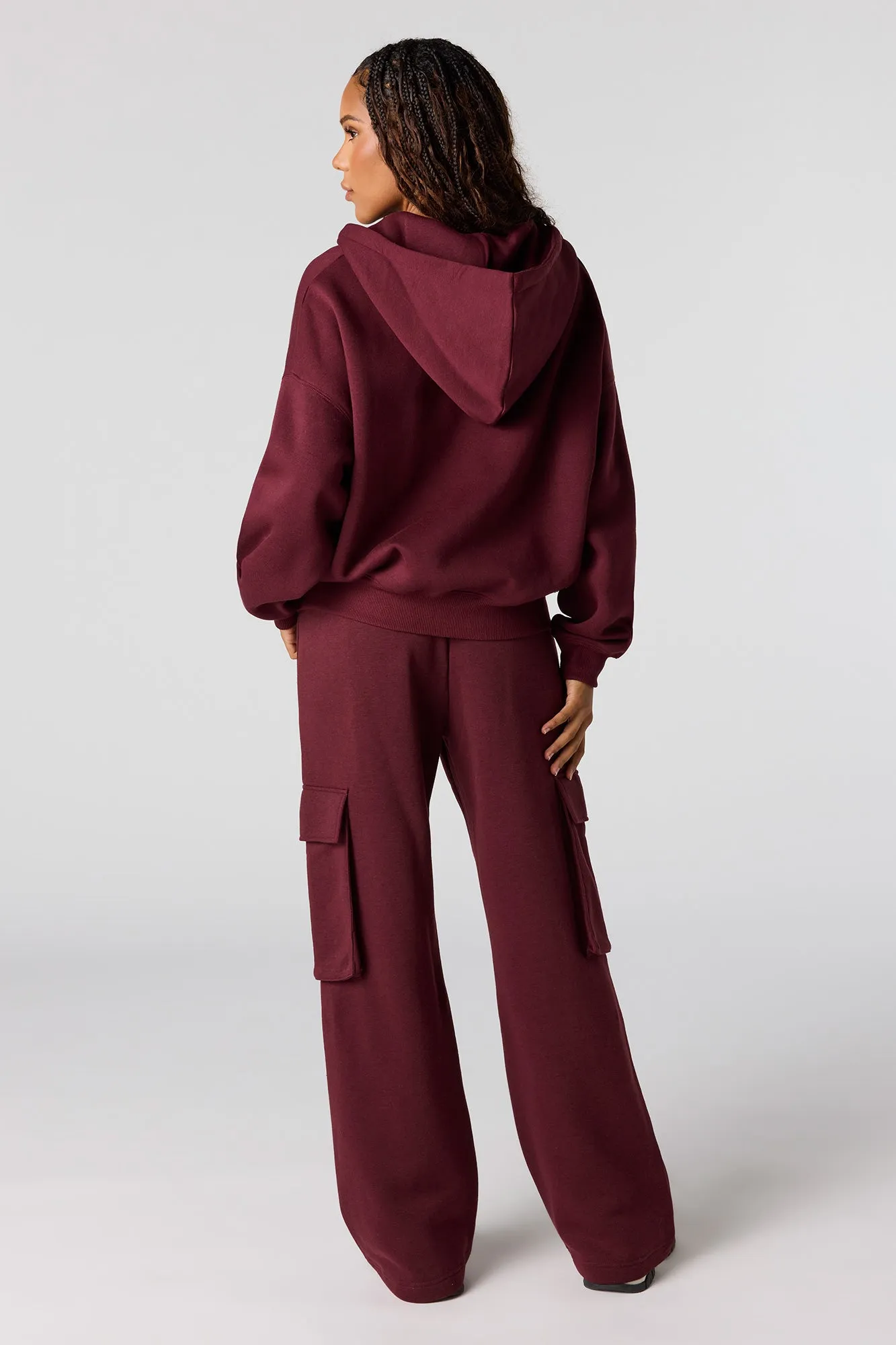 Wide Leg Cargo Fleece Sweatpant sold by Urban Planet product image thumbnail 3