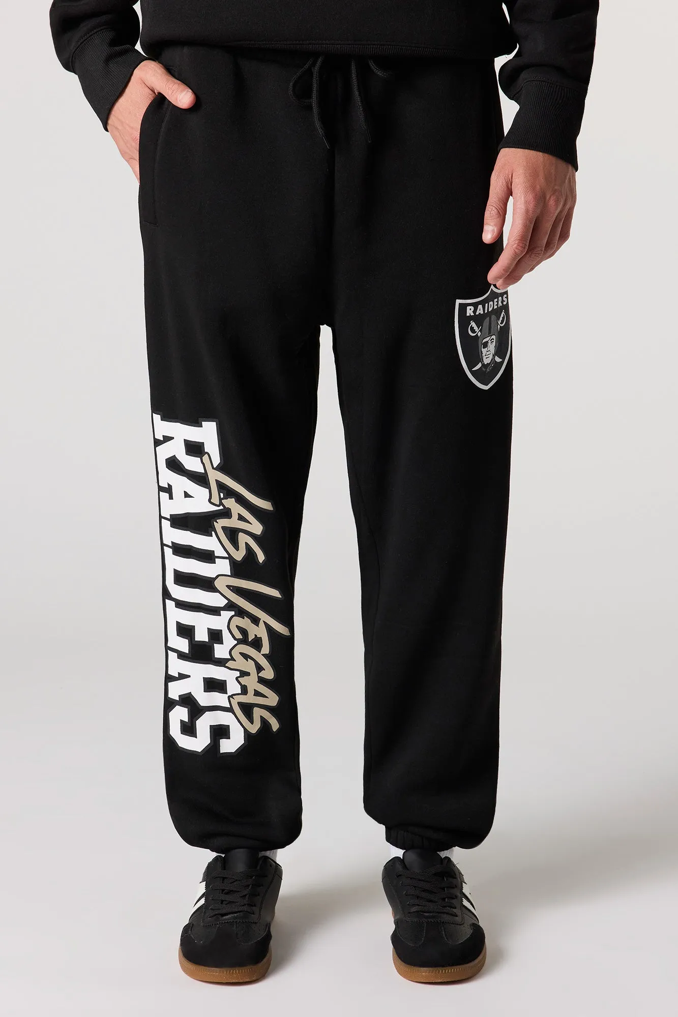 Las Vegas Raiders Football Graphic Fleece Jogger sold by Urban Planet