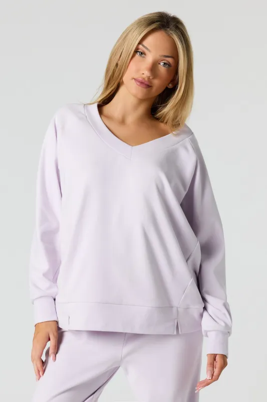 V-Neck Fleece Sweatshirt sold by Urban Planet