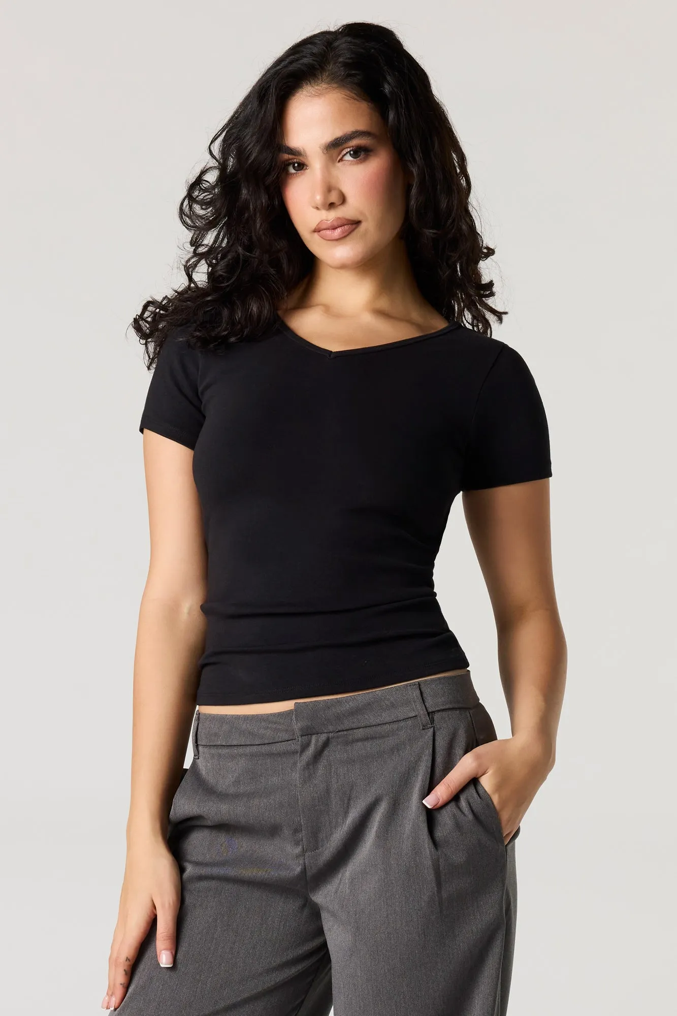 V-Neck T-Shirt sold by Urban Planet product image thumbnail 4