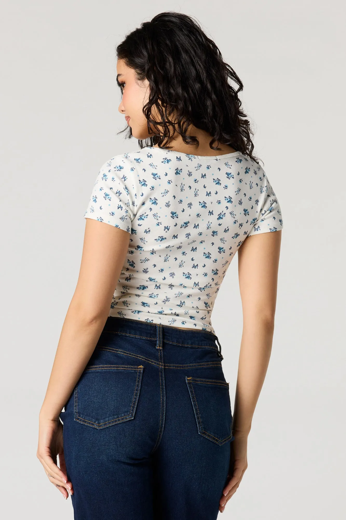 Square Neck Short Sleeve Top sold by Urban Planet product image thumbnail 2