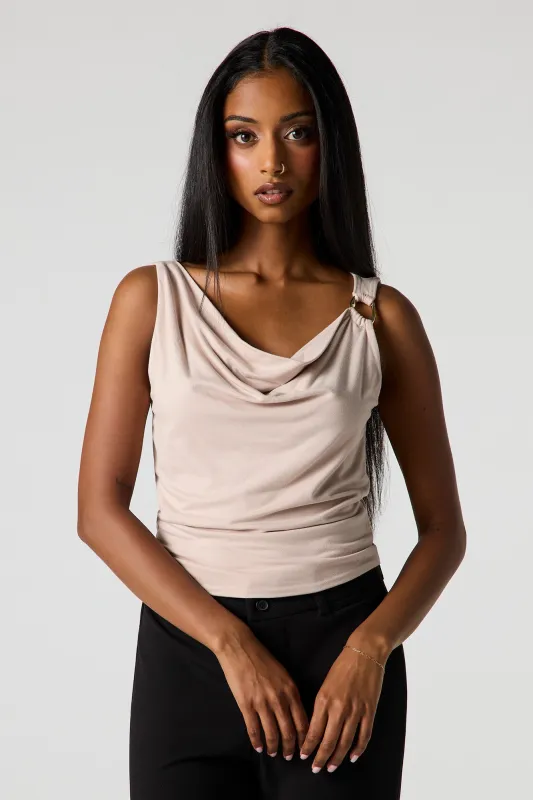 Cowl Neck O-Ring Shoulder Tank sold by Urban Planet