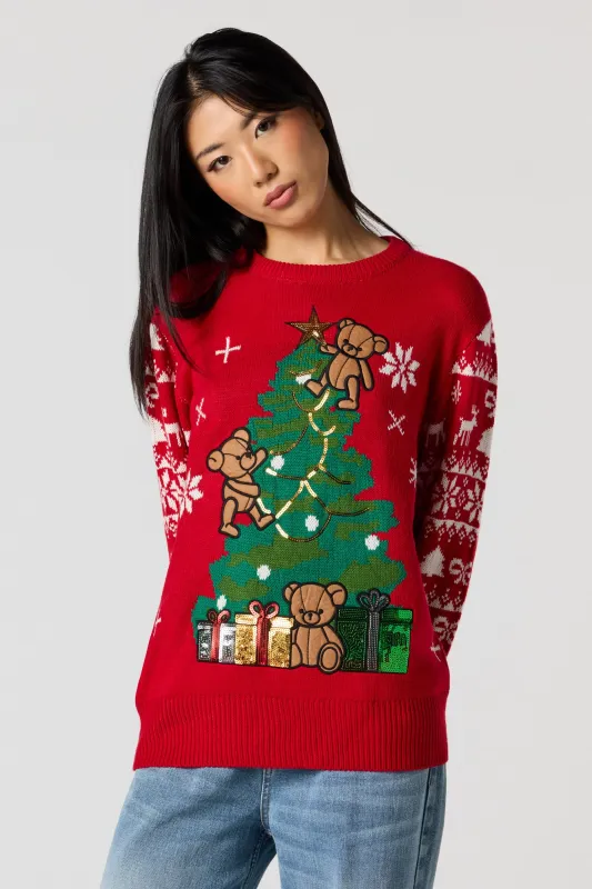 Teddy Bear Christmas Sweater sold by Urban Planet