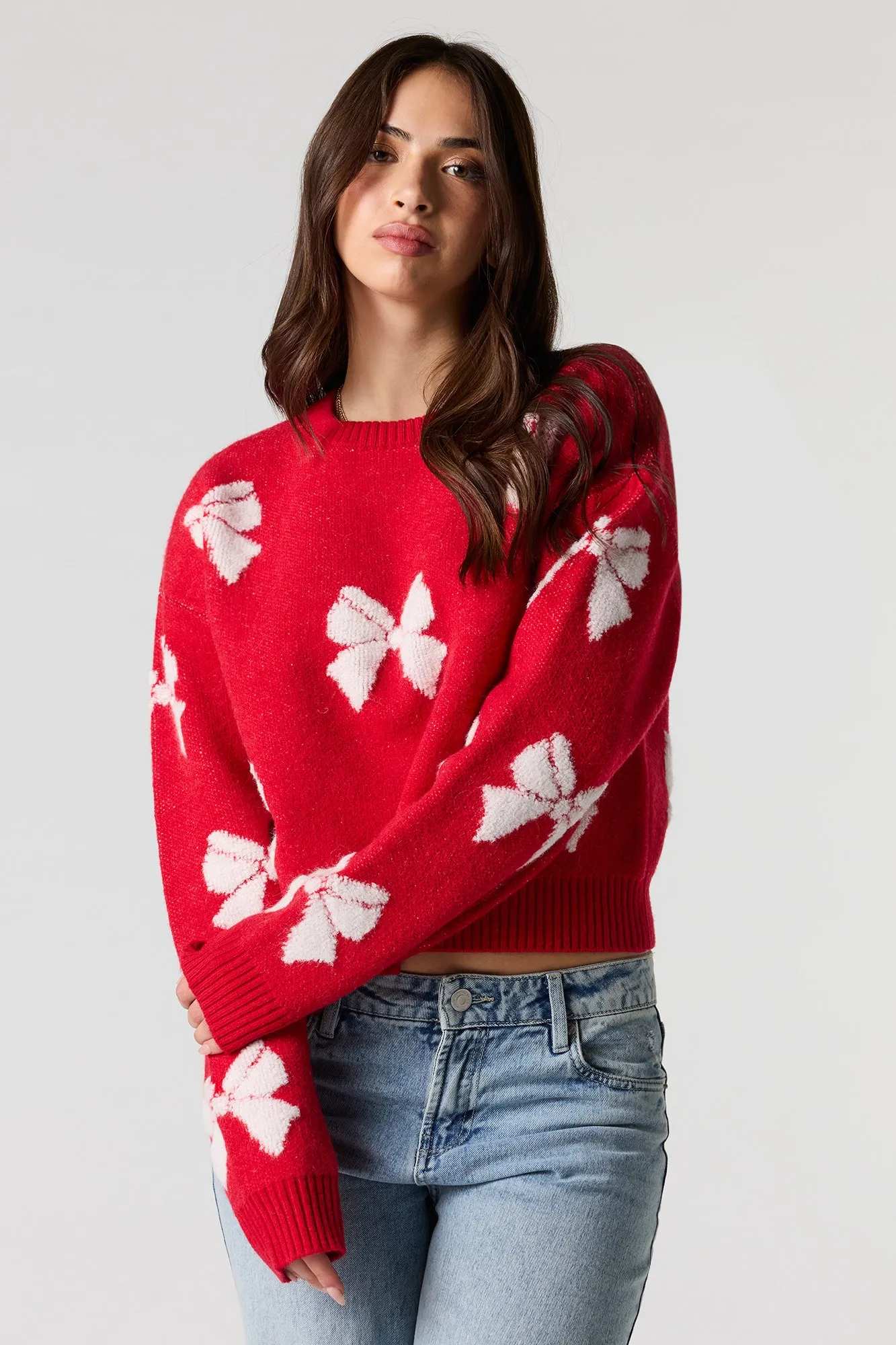Mossy Jacquard Knit Christmas Sweater sold by Urban Planet