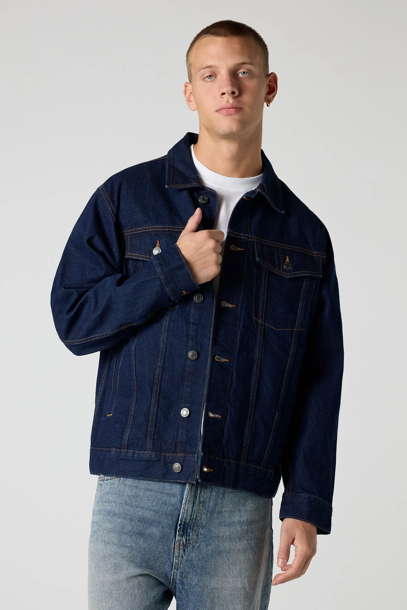 Relaxed Denim Trucker Jacket sold by Urban Planet product image thumbnail 5