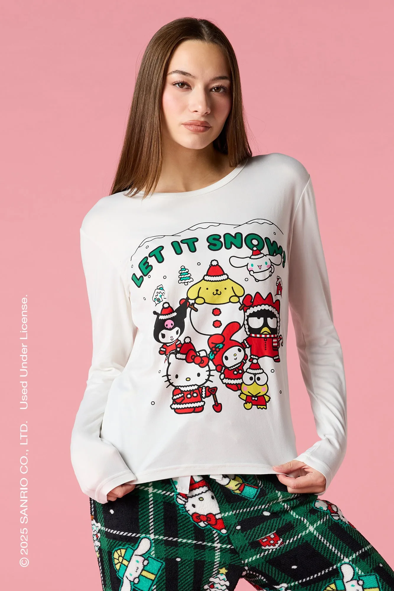 Hello Kitty® and Friends Womens Christmas Pajama Set sold by Urban Planet product image thumbnail 2
