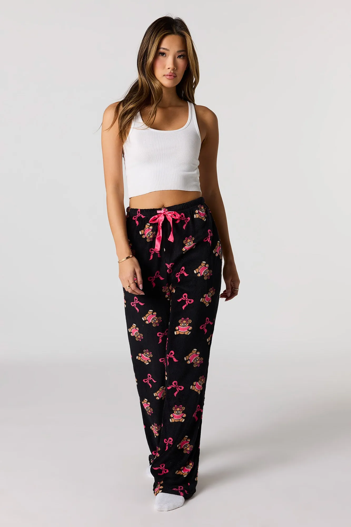 Print Plush Pajama Pant sold by Urban Planet product image thumbnail 4