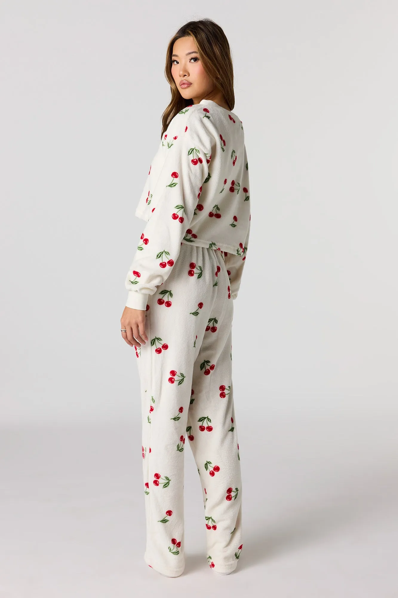 Plush Long Sleeve Top & Pant Pajama Set sold by Urban Planet product image thumbnail 4
