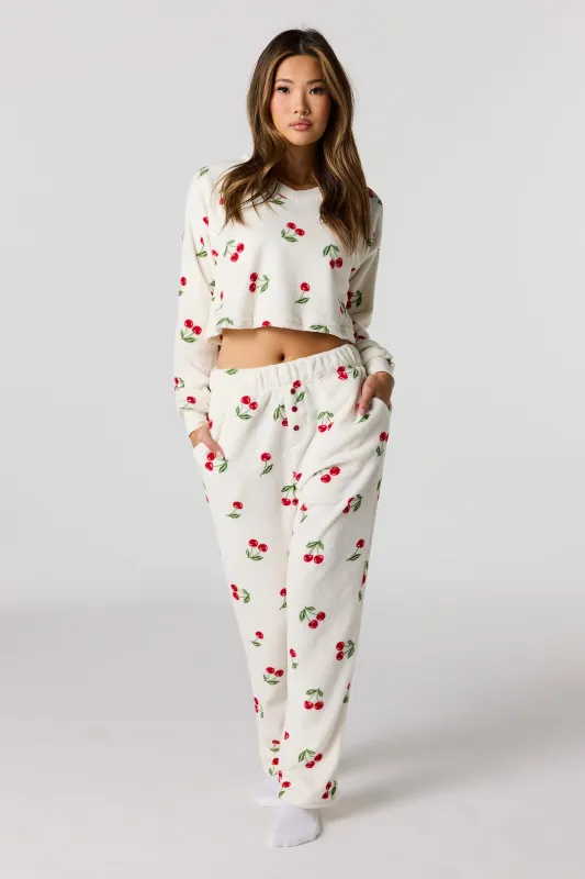 Plush Long Sleeve Top & Pant Pajama Set sold by Urban Planet