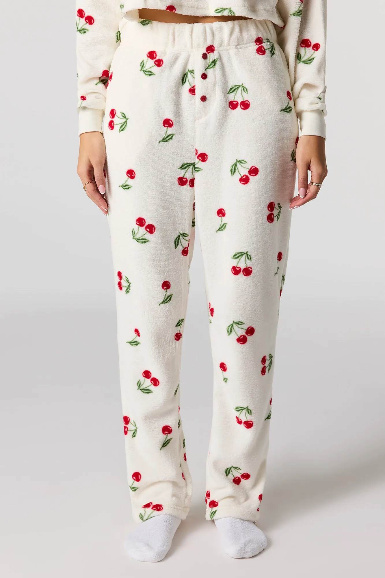 Plush Long Sleeve Top & Pant Pajama Set sold by Urban Planet product image thumbnail 3