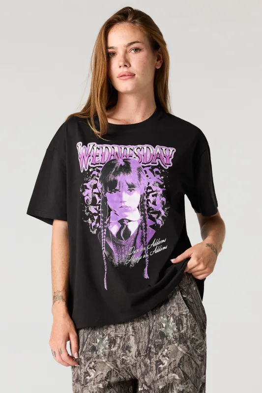 Wednesday Graphic Boyfriend T-Shirt sold by Urban Planet