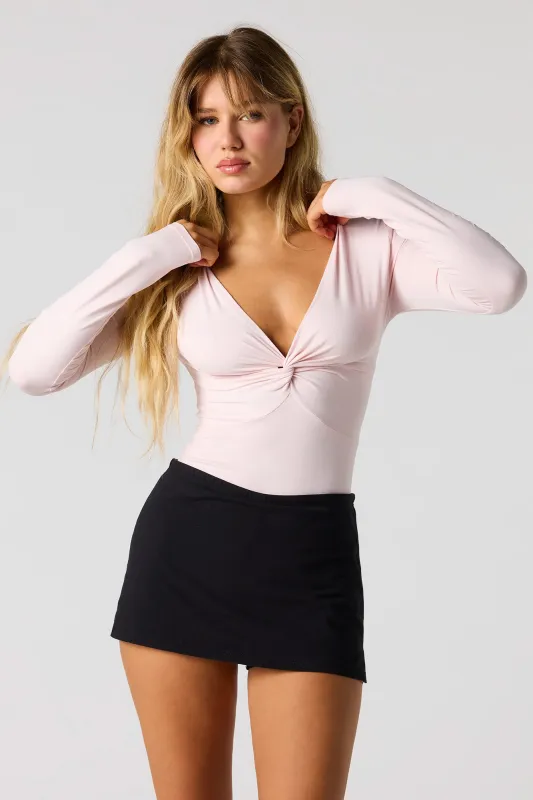 Contour V-Neck Cinched Long Sleeve Top sold by Urban Planet