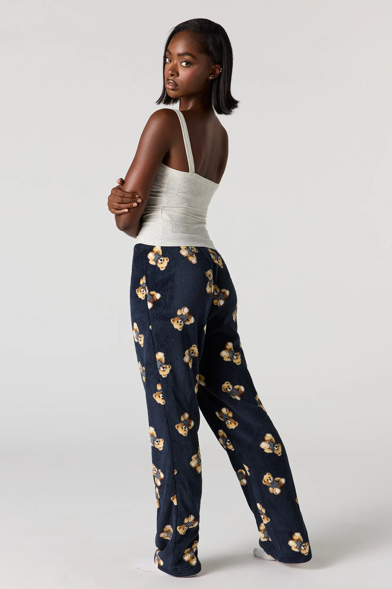 Printed Plush Pajama Pant sold by Urban Planet product image thumbnail 3