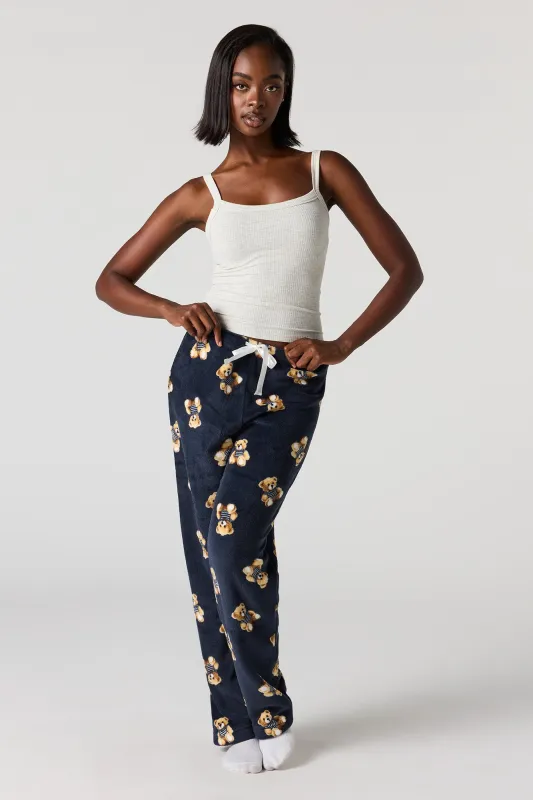 Printed Plush Pajama Pant sold by Urban Planet