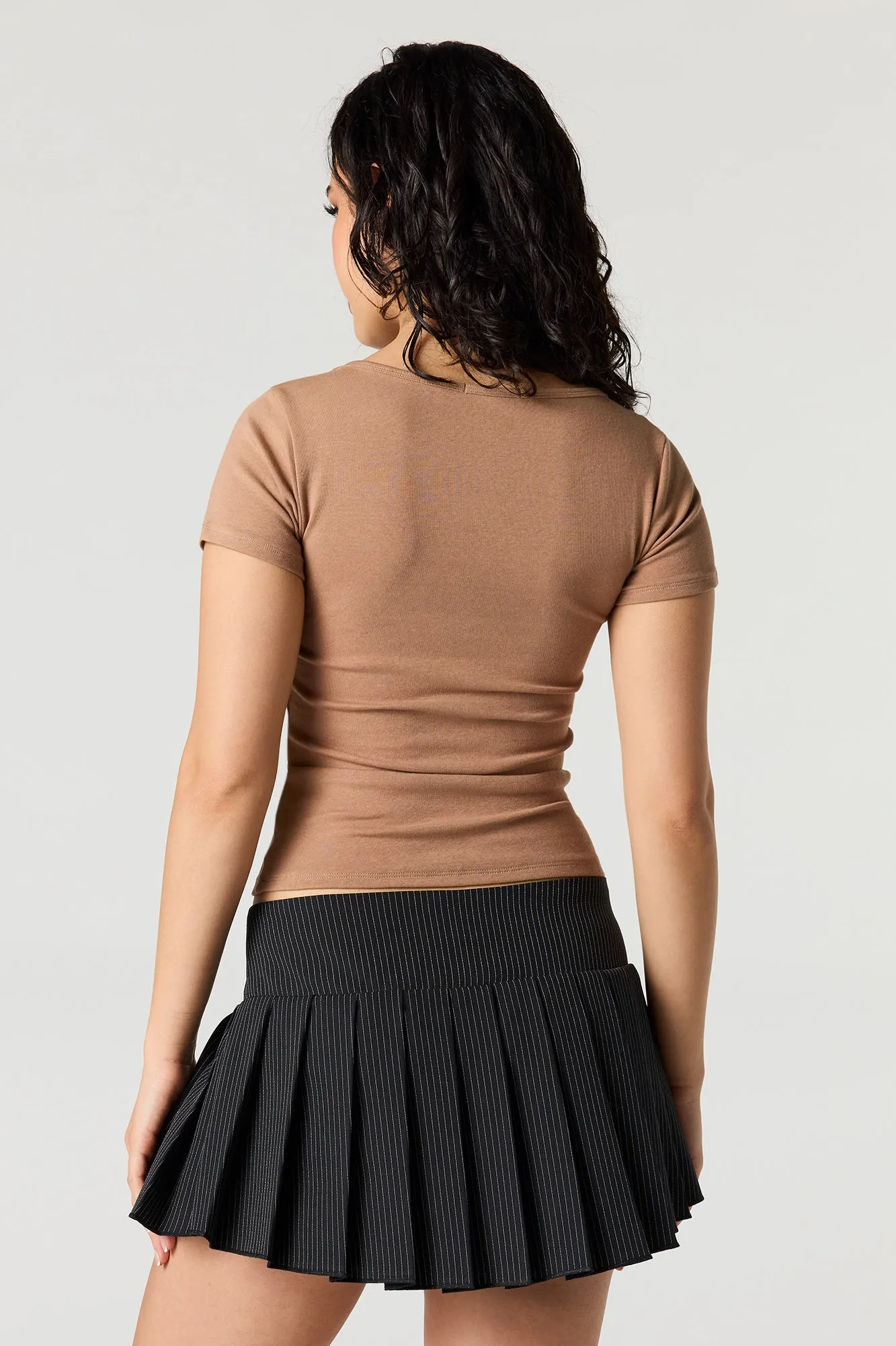 Square Neck Short Sleeve Top sold by Urban Planet product image thumbnail 2