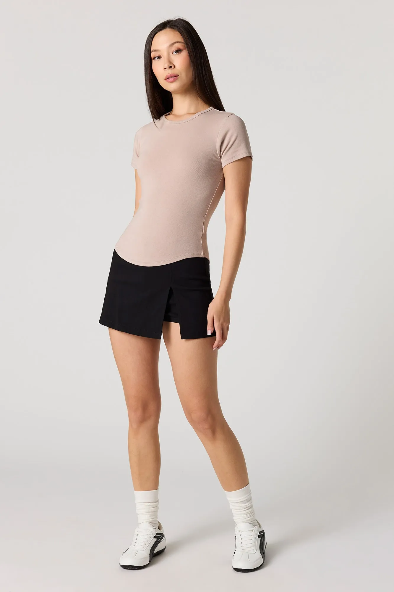 Ribbed Short Sleeve Top sold by Urban Planet product image thumbnail 3