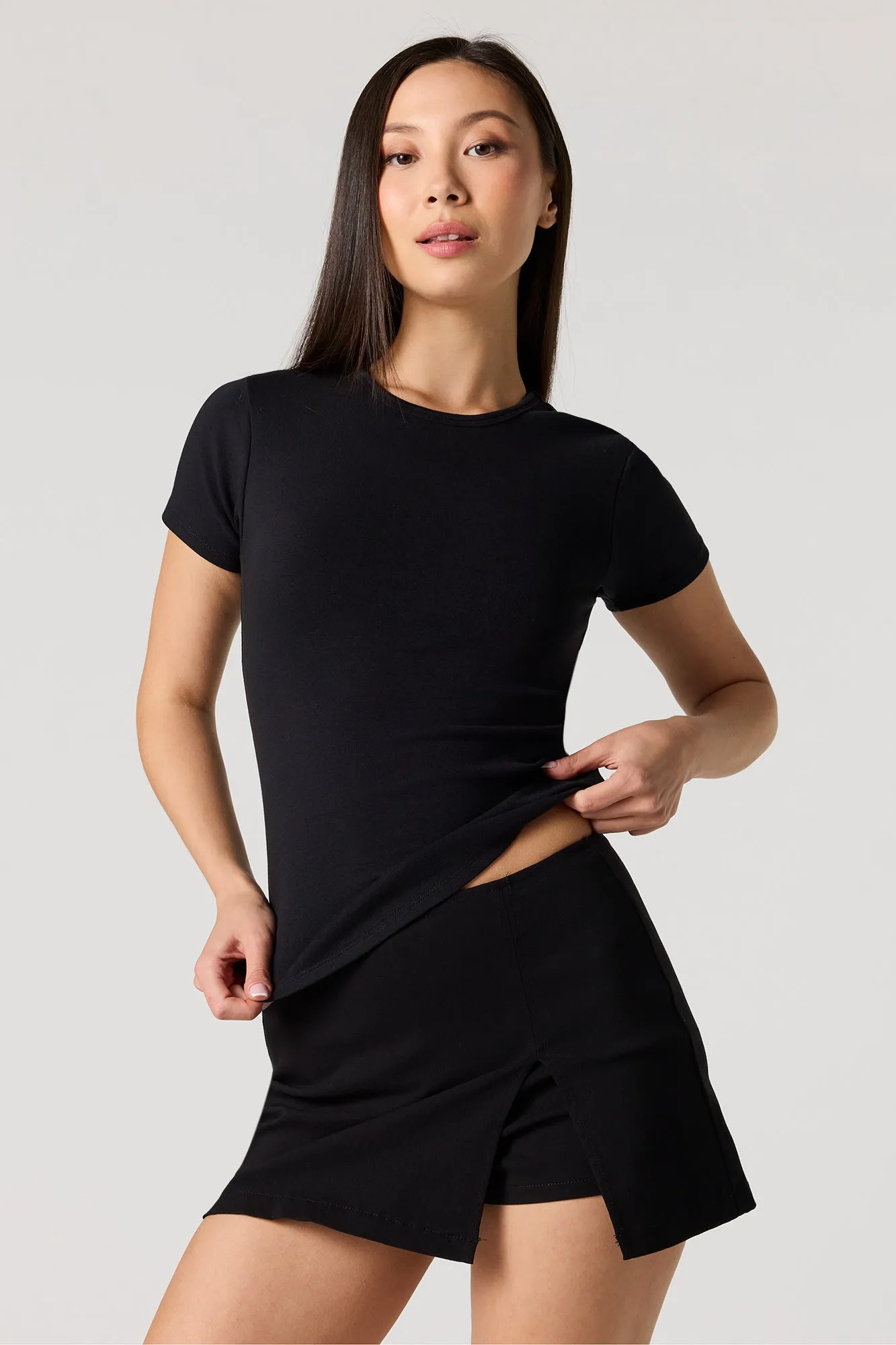 Ribbed Short Sleeve Top sold by Urban Planet product image thumbnail 4