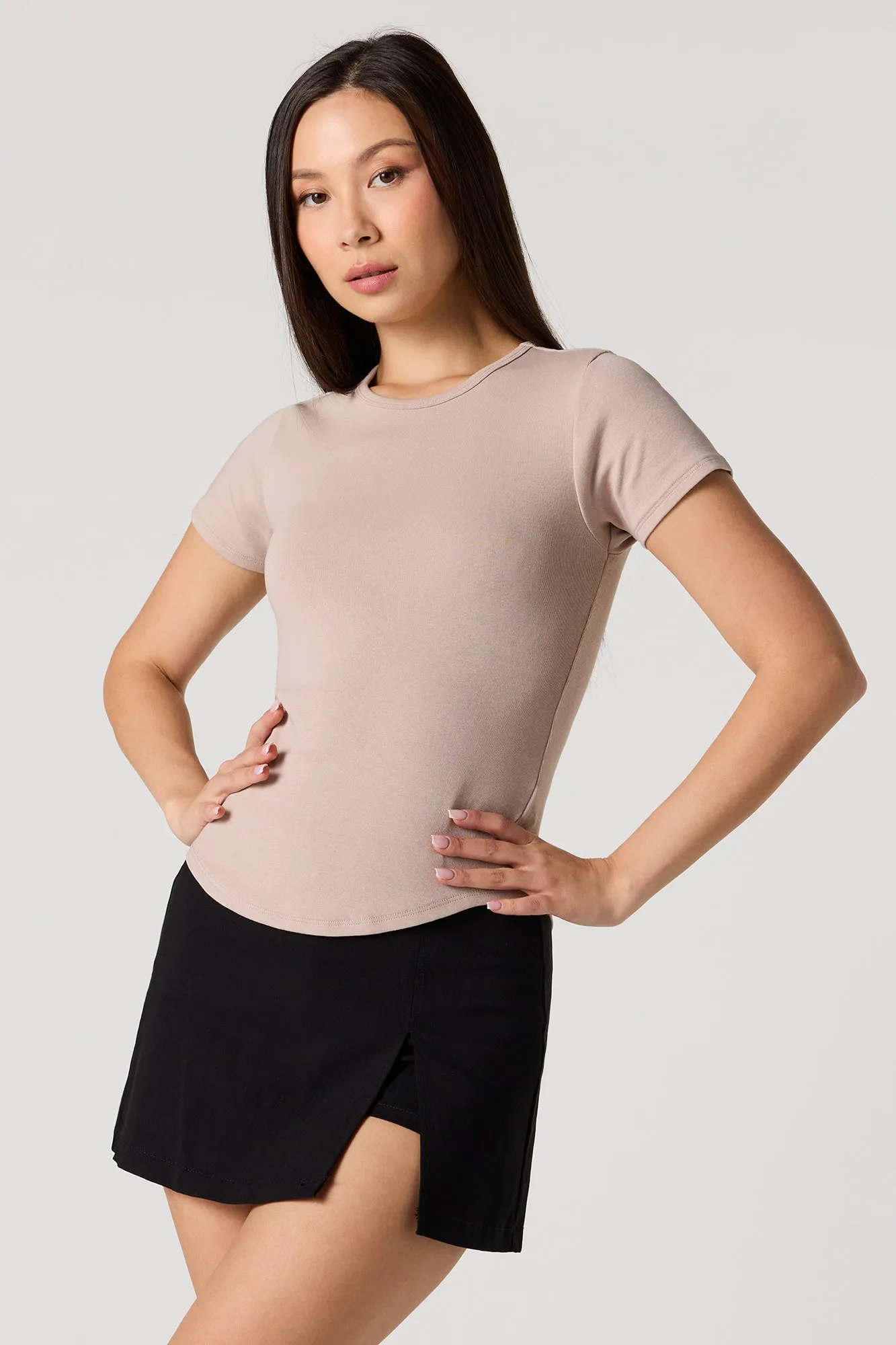 Ribbed Short Sleeve Top sold by Urban Planet