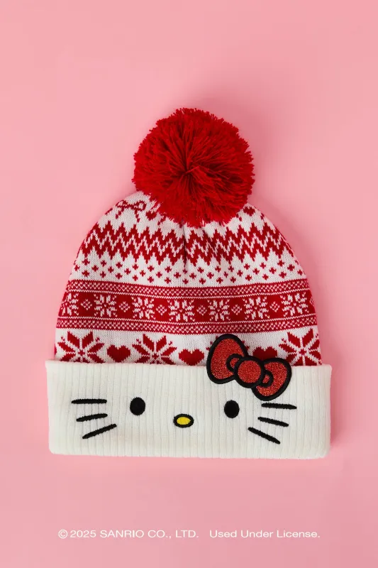 Hello Kitty® Jacquart Knit Beanie sold by Urban Planet