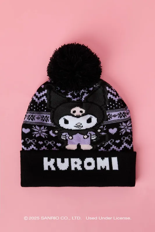 Kuromi™ Jacquart Knit Beanie sold by Urban Planet