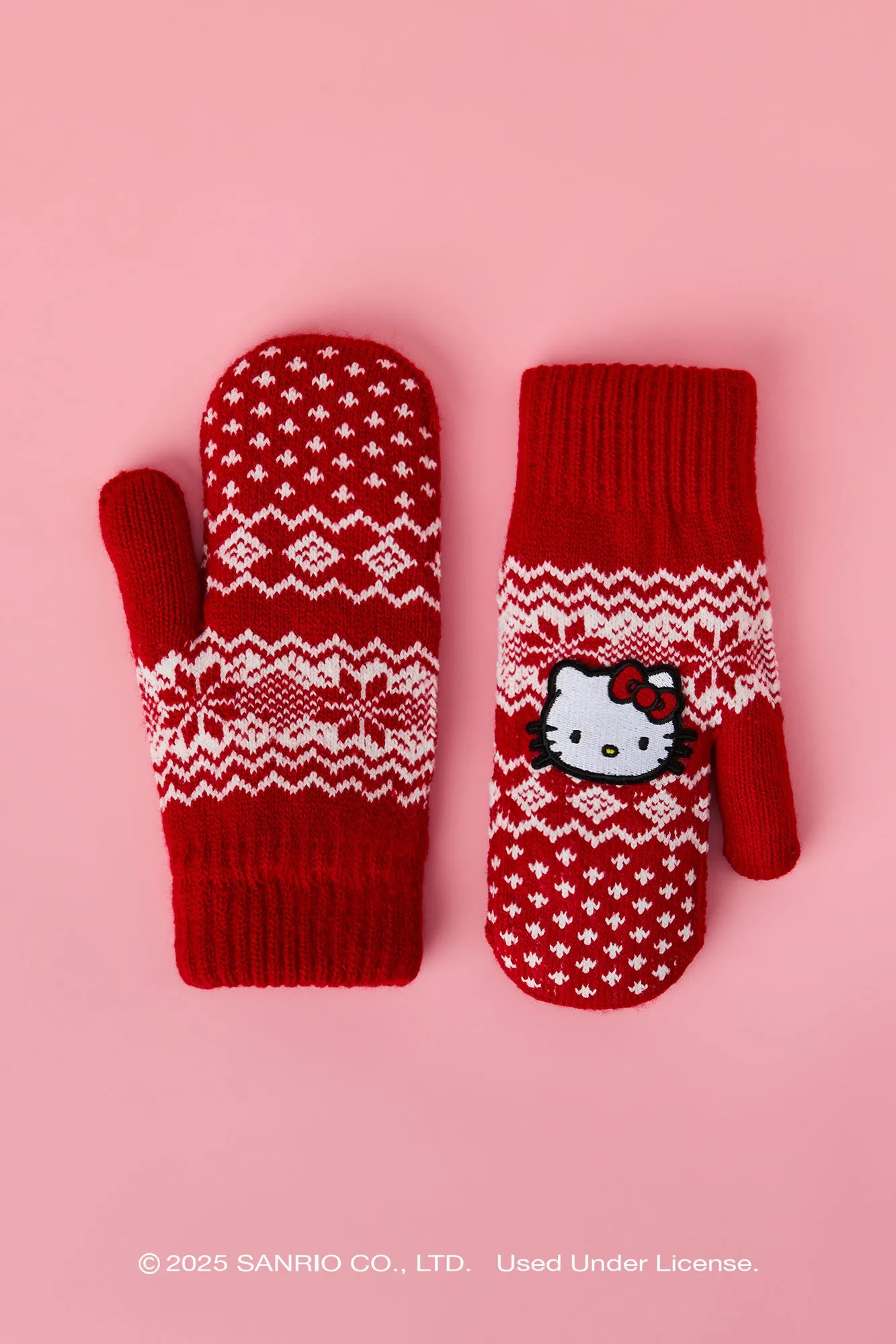 Hello Kitty® Lined Knit Mittens sold by Urban Planet