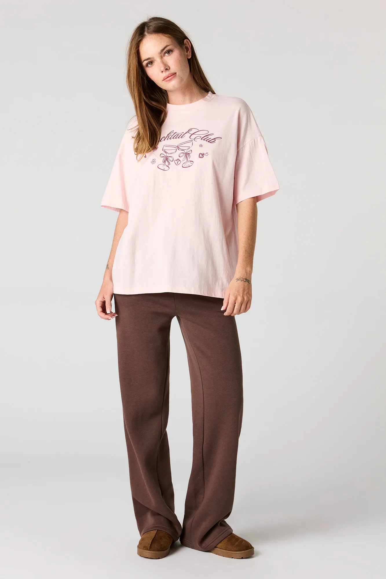 Cocktail Graphic Oversized T-Shirt sold by Urban Planet product image thumbnail 3