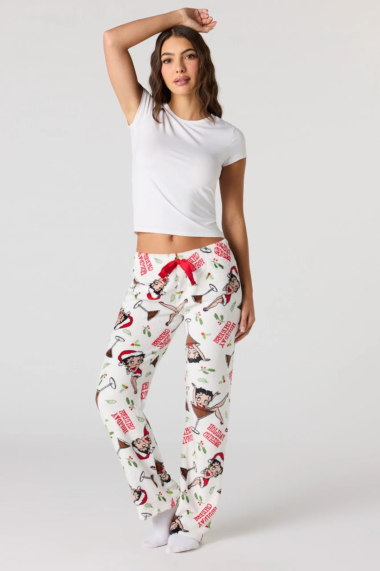 Holiday Printed Plush Pajama Pant sold by Urban Planet product image thumbnail 4