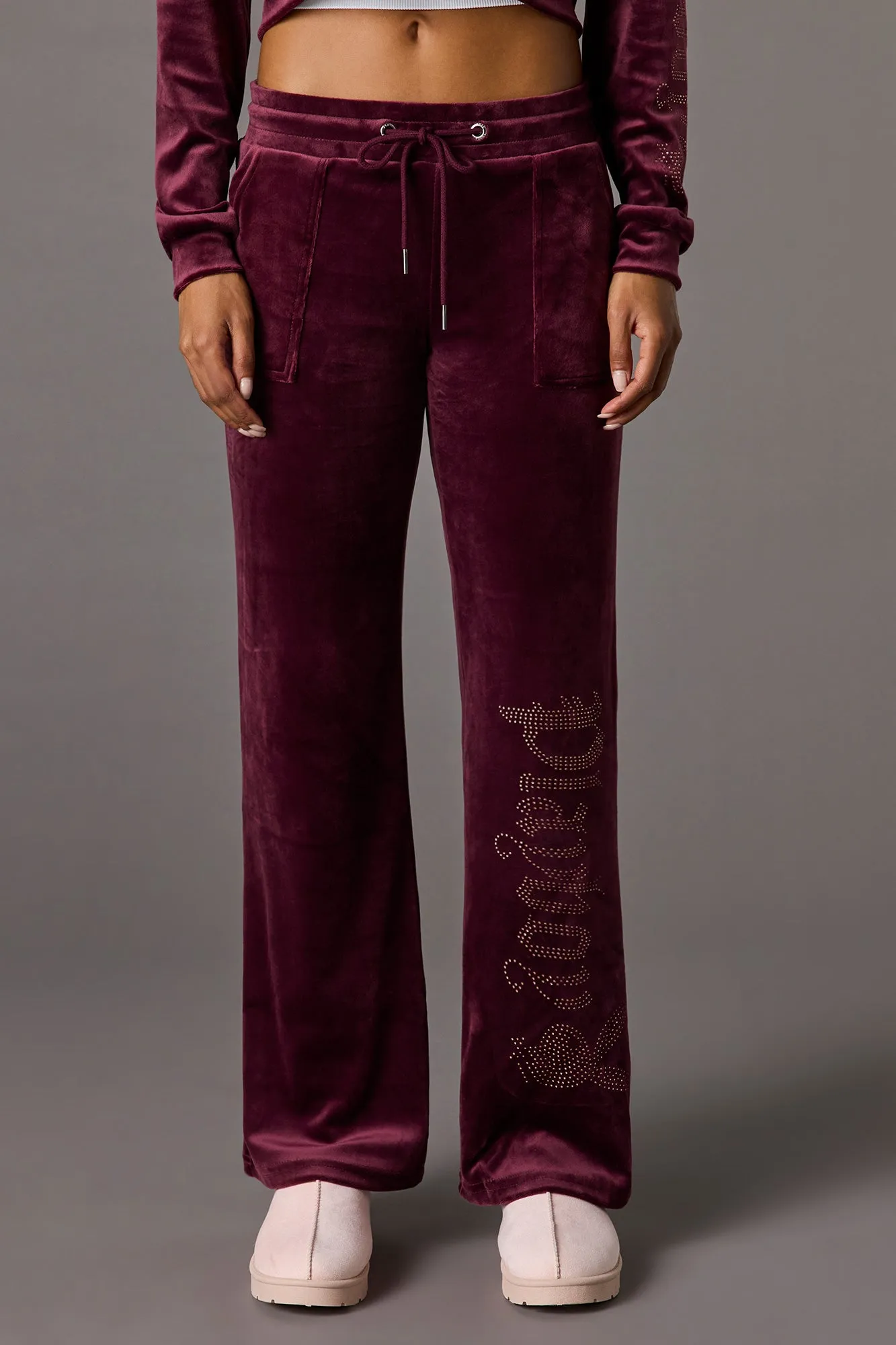 Playboy Rhinestone Velour Wide Leg Sweatpant sold by Urban Planet product image thumbnail 2