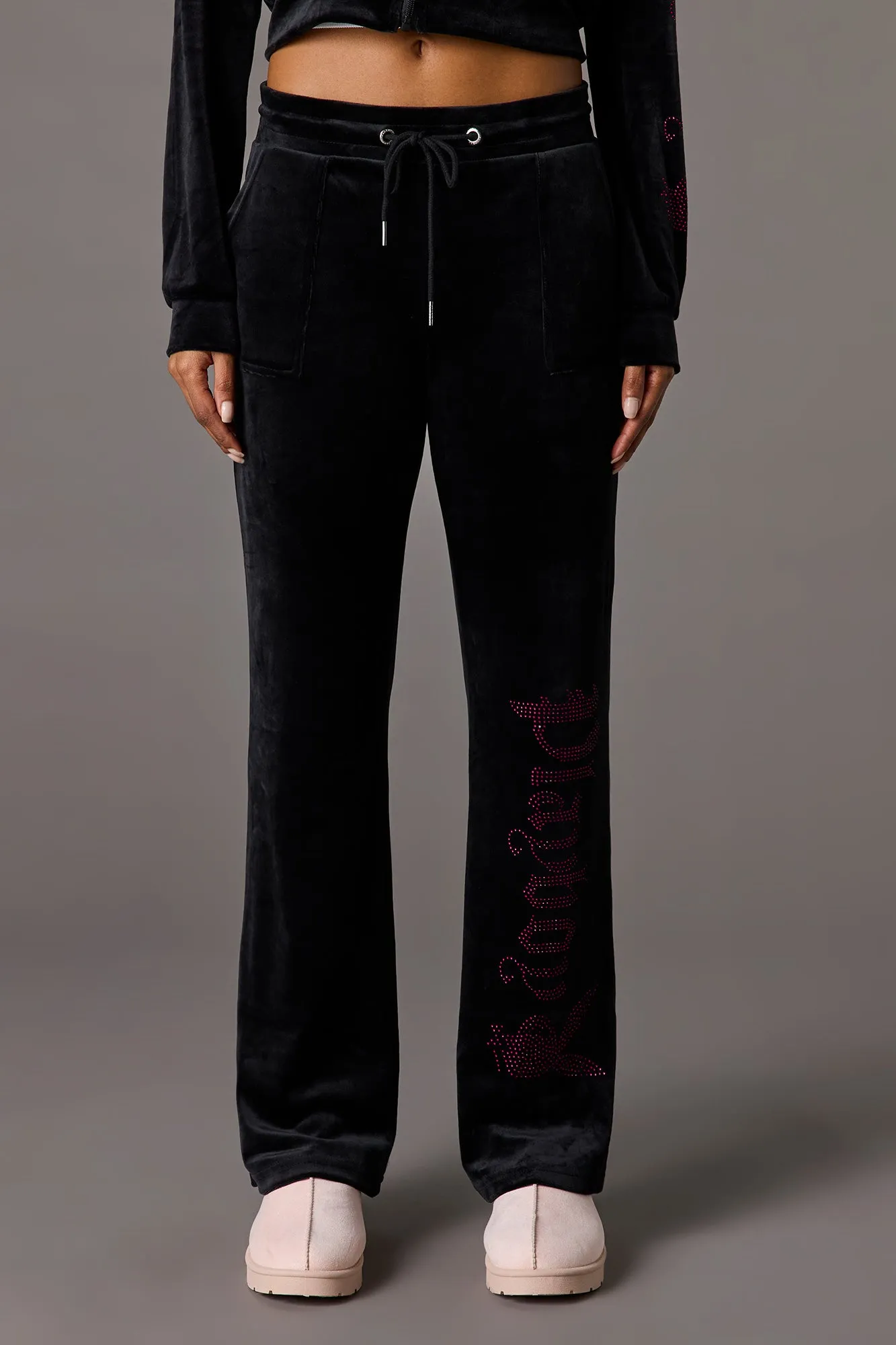 Playboy Rhinestone Velour Wide Leg Sweatpant sold by Urban Planet product image thumbnail 5