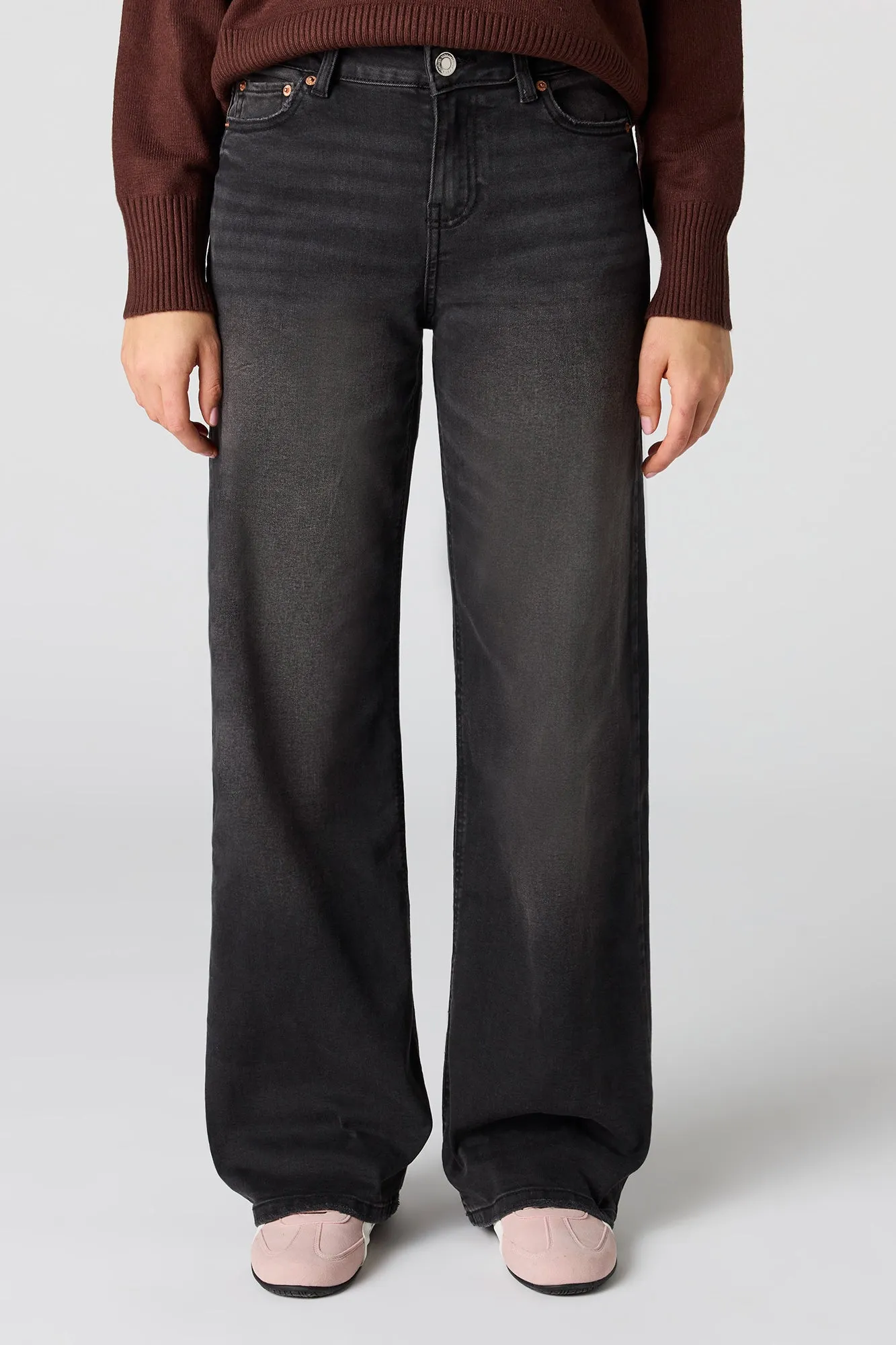 Stretch Baggy Washed Black Jean sold by Urban Planet product image thumbnail 2