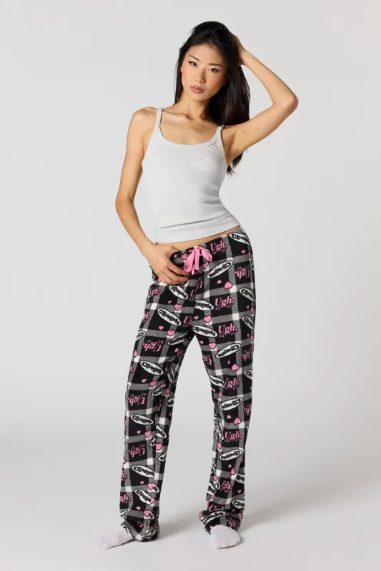 Iconic Print Plush Pajama Pant sold by Urban Planet