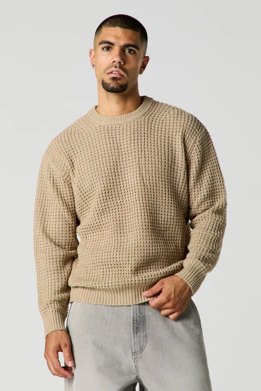 Waffle Knit Sweater sold by Urban Planet