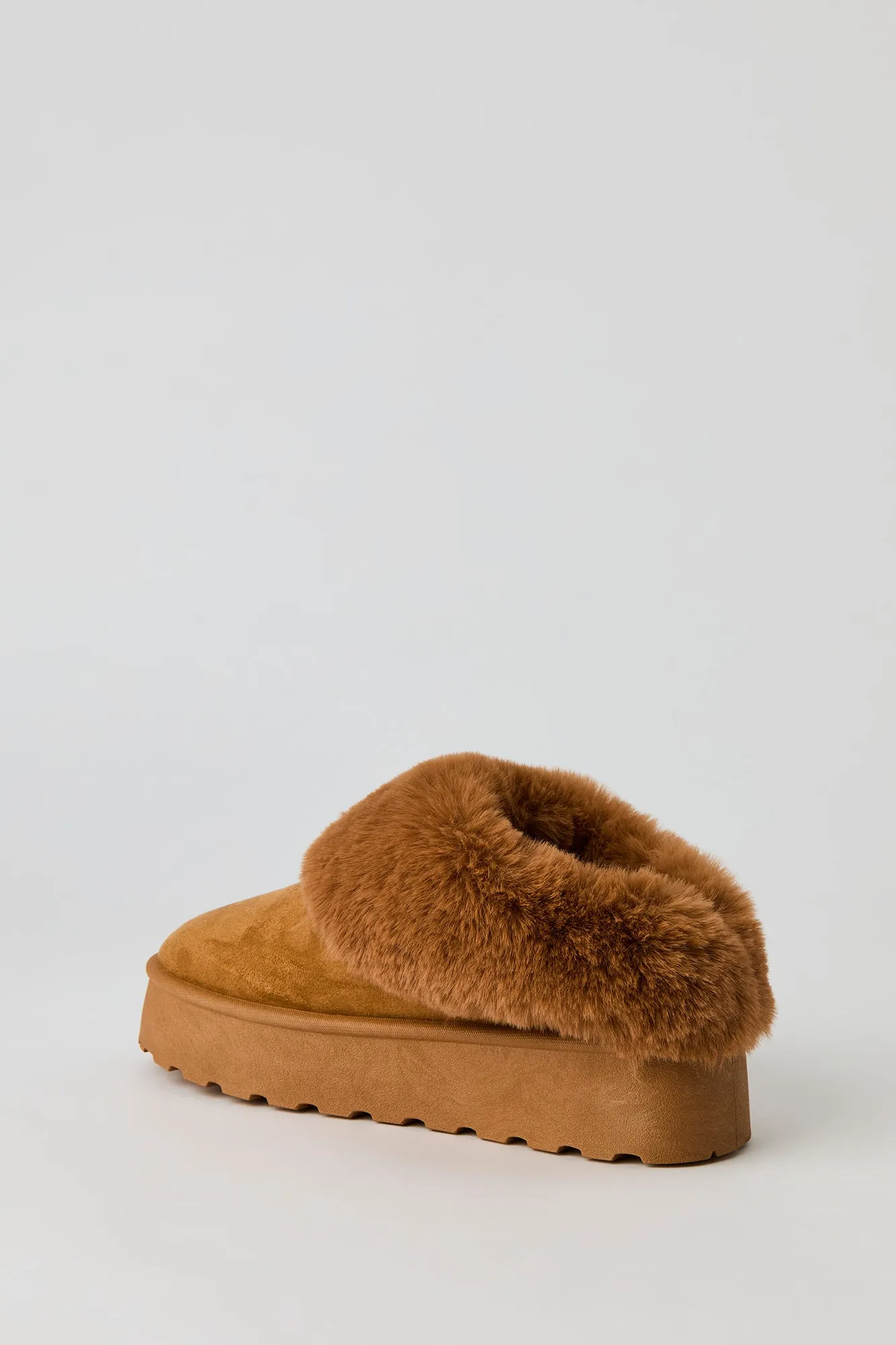 Faux Fur Collared Platform Booties sold by Urban Planet product image thumbnail 4