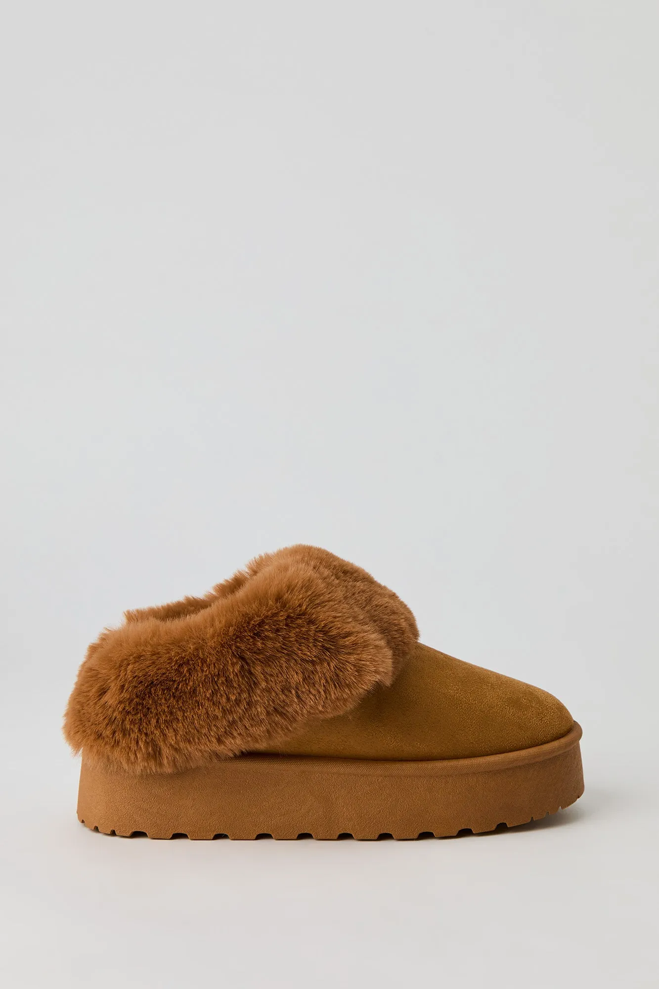 Faux Fur Collared Platform Booties sold by Urban Planet product image thumbnail 2