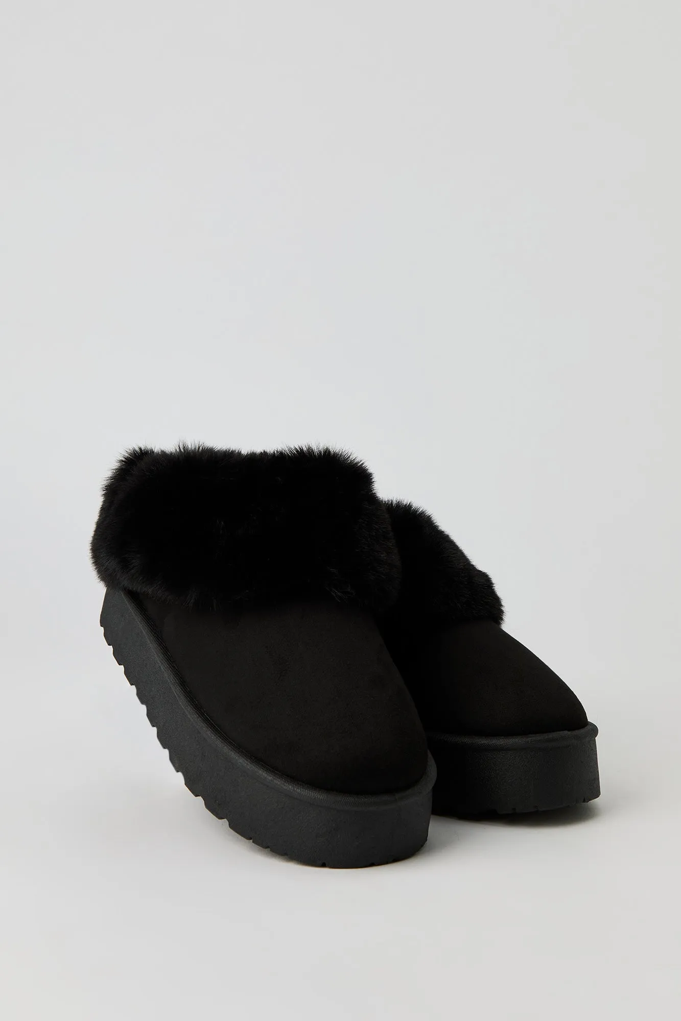 Faux Fur Collared Platform Booties sold by Urban Planet product image thumbnail 5