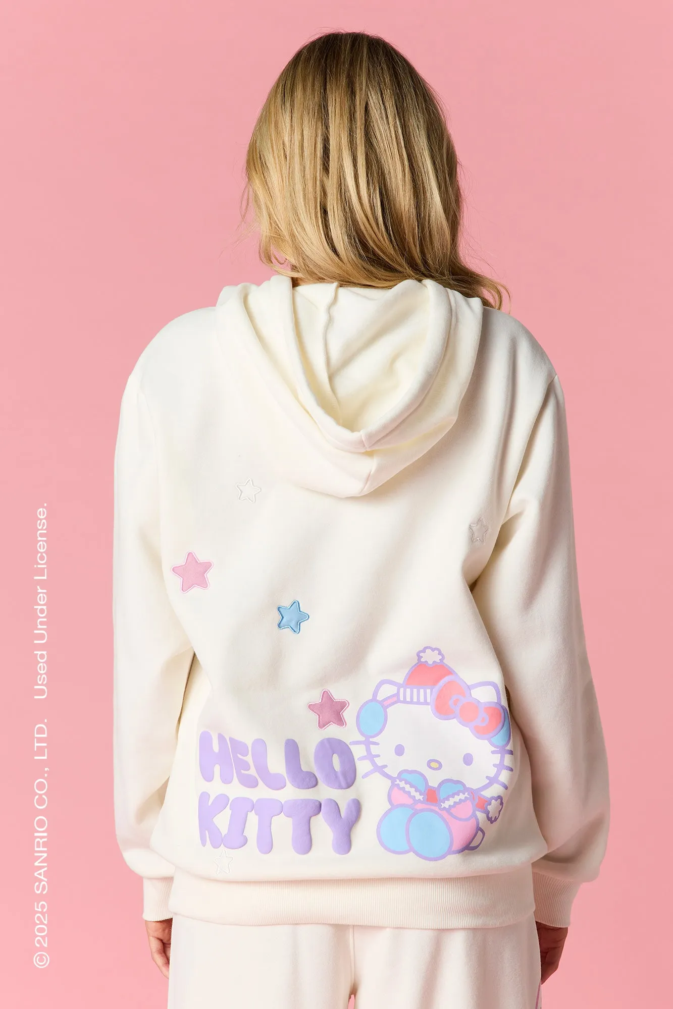 Hello Kitty® Winter Puff Print Fleece Hoodie sold by Urban Planet product image thumbnail 2