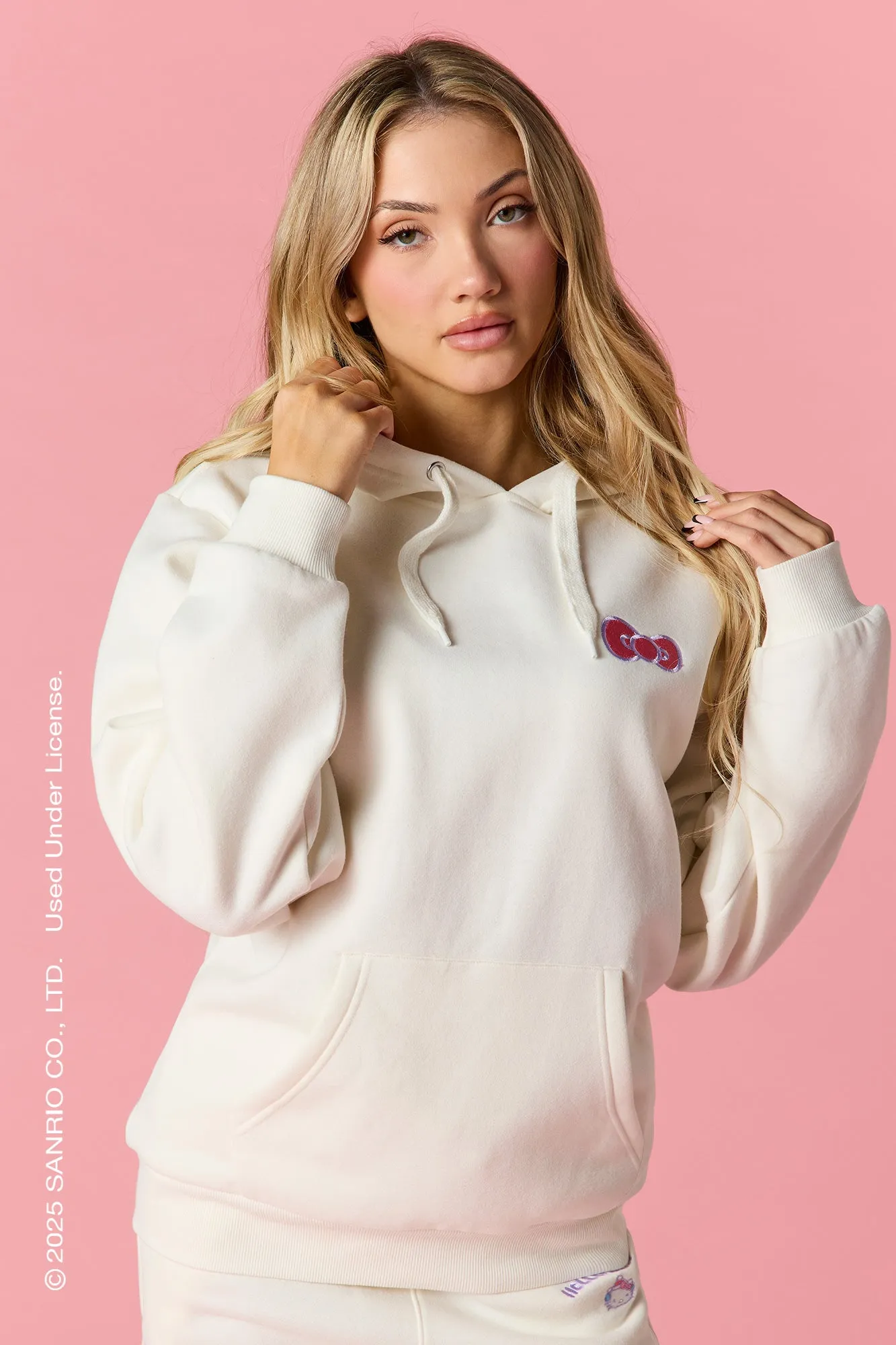 Hello Kitty® Winter Puff Print Fleece Hoodie sold by Urban Planet