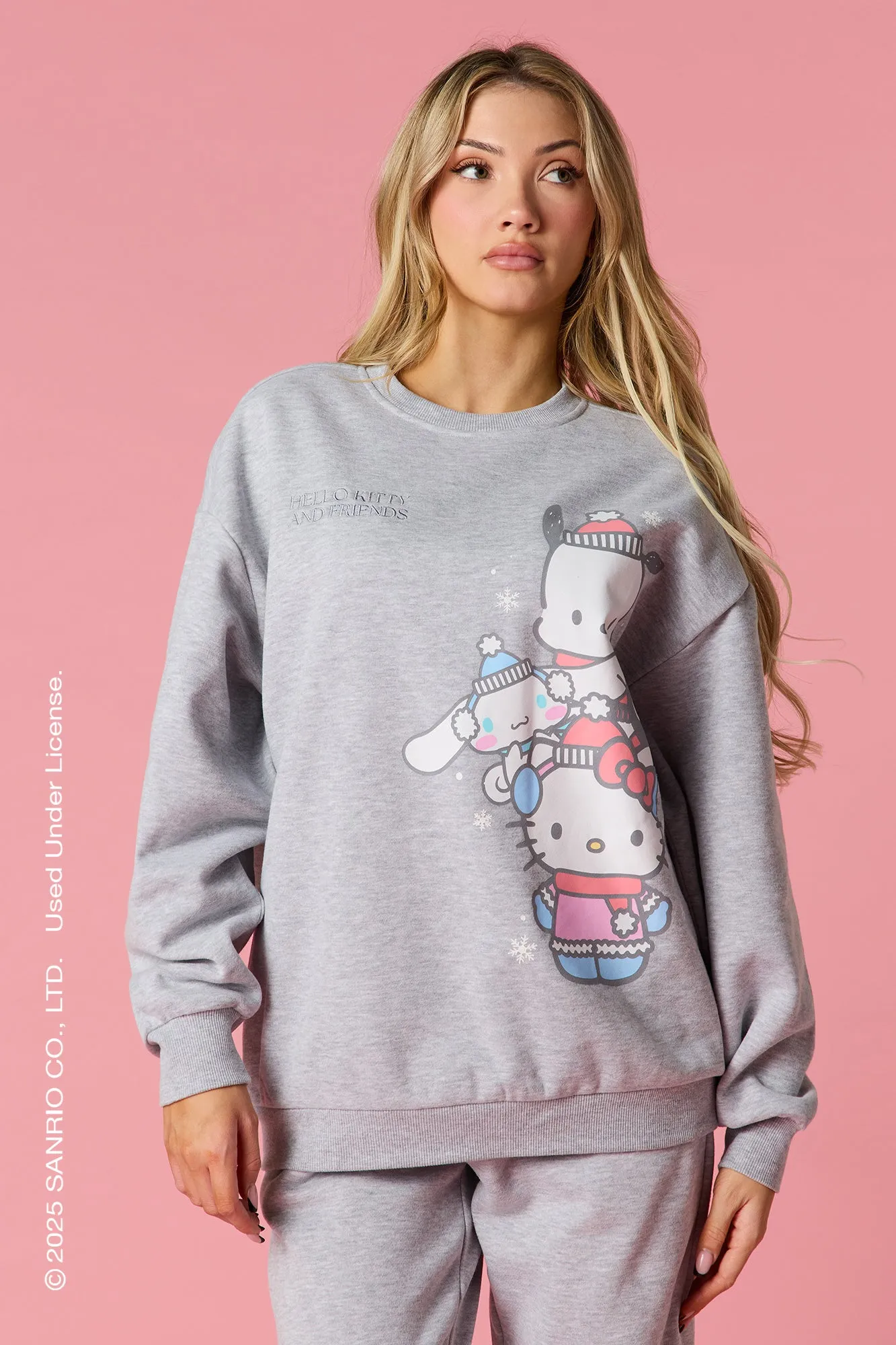 Hello Kitty® and Friends Embroidered Fleece Sweatshirt sold by Urban Planet