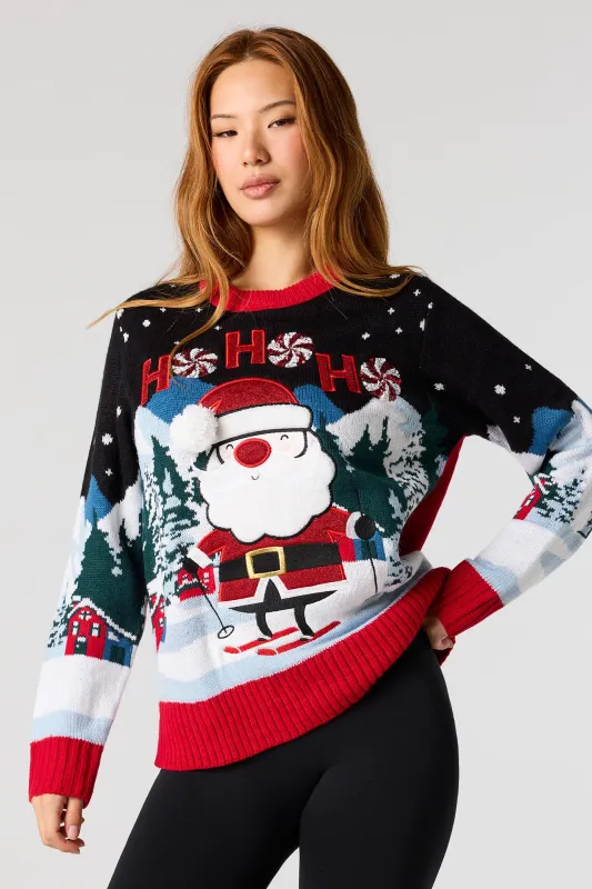 Skiing Santa Christmas Sweater sold by Urban Planet