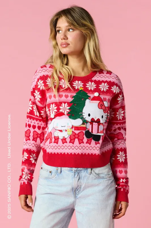 Hello Kitty® & Cinnamoroll™ Christmas Sweater sold by Urban Planet