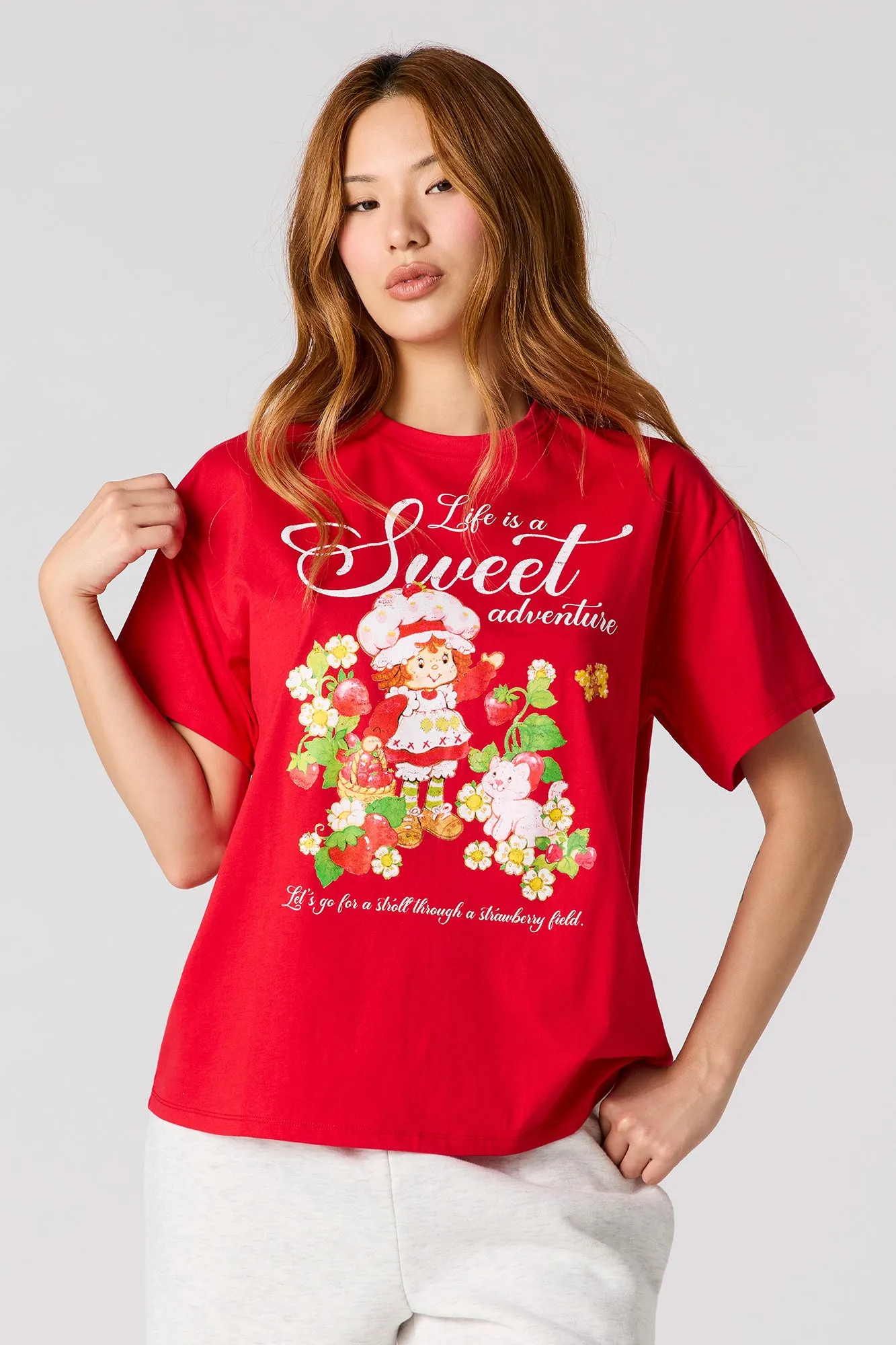 Strawberry Shortcake Graphic Boyfriend T-Shirt sold by Urban Planet product image thumbnail 4