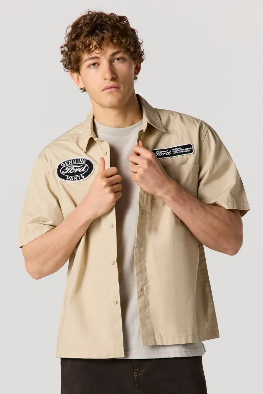 Ford Patch Button-Up Top sold by Urban Planet
