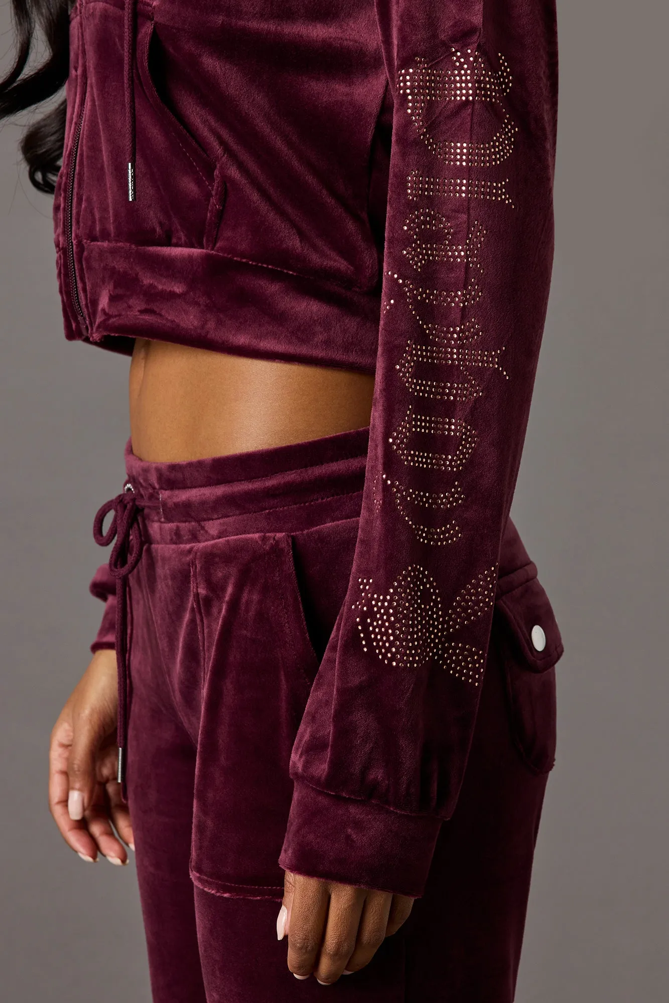 Playboy Rhinestone Velour Zip-Up Hoodie sold by Urban Planet product image thumbnail 4