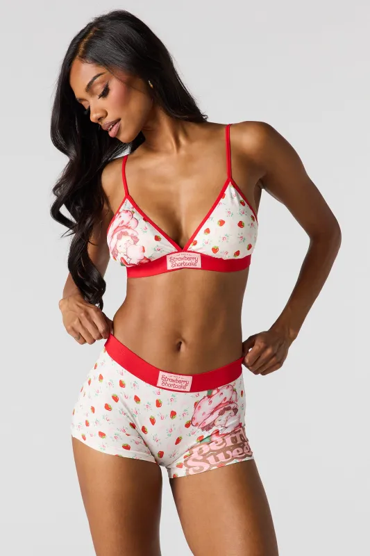 Strawberry Shortcake Triangle Bra & Boy Short 2 Piece Set sold by Urban Planet
