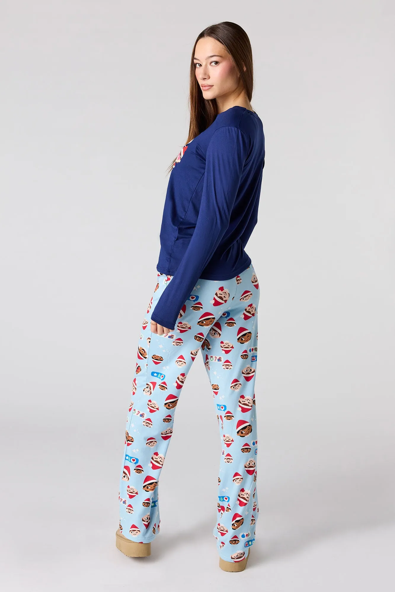 Womens Fammy Jammies Texting Crew The Elf on the Shelf® Pajama Set sold by Urban Planet product image thumbnail 4