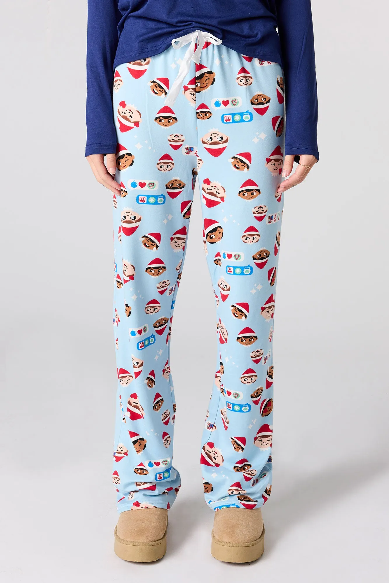 Womens Fammy Jammies Texting Crew The Elf on the Shelf® Pajama Set sold by Urban Planet product image thumbnail 3