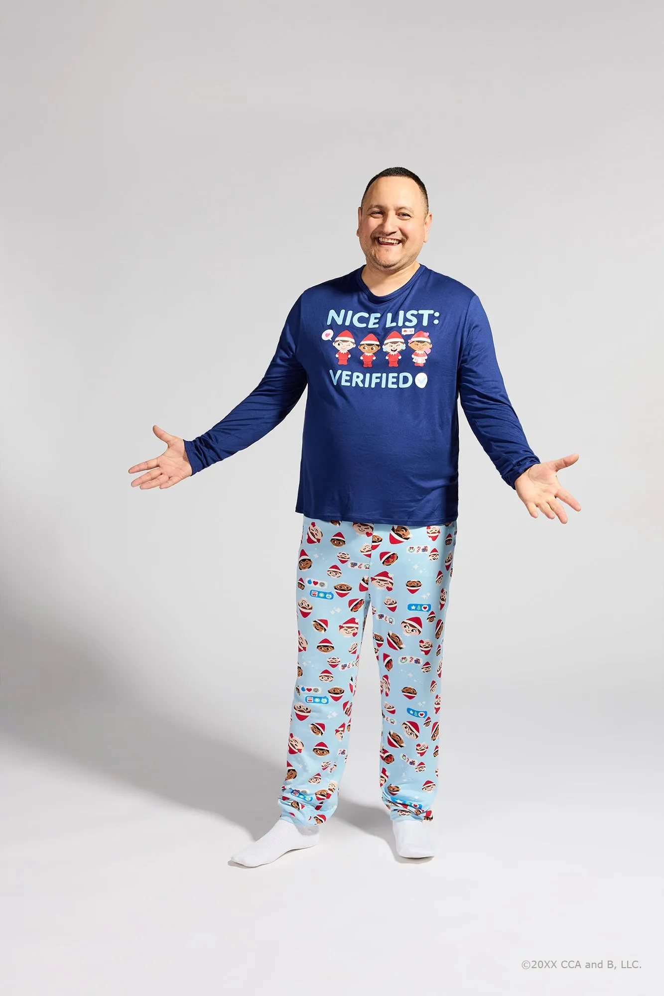Mens Fammy Jammies Texting Crew The Elf on the Shelf® Pajama Set sold by Urban Planet