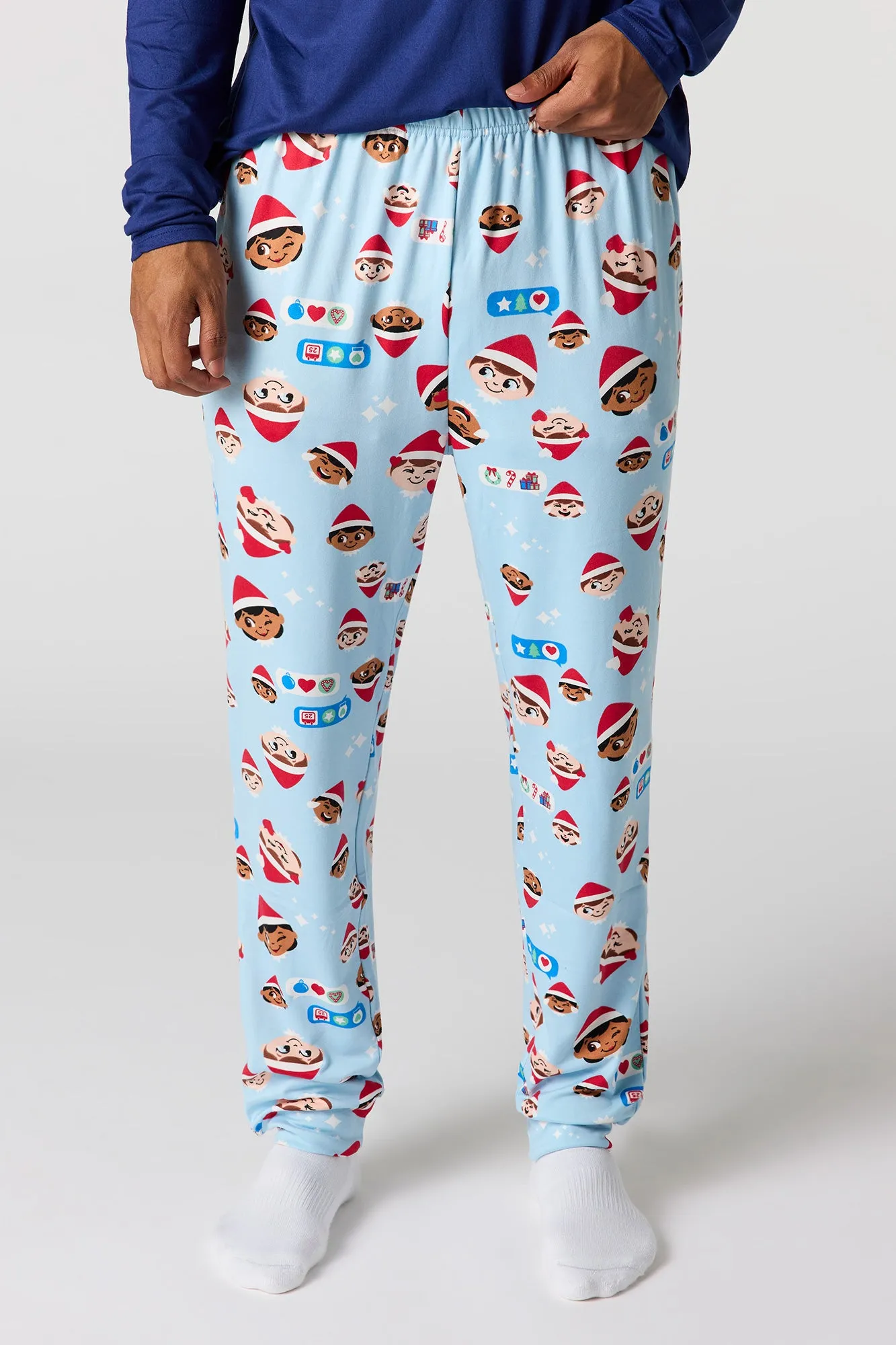 Mens Fammy Jammies Texting Crew The Elf on the Shelf® Pajama Set sold by Urban Planet product image thumbnail 3