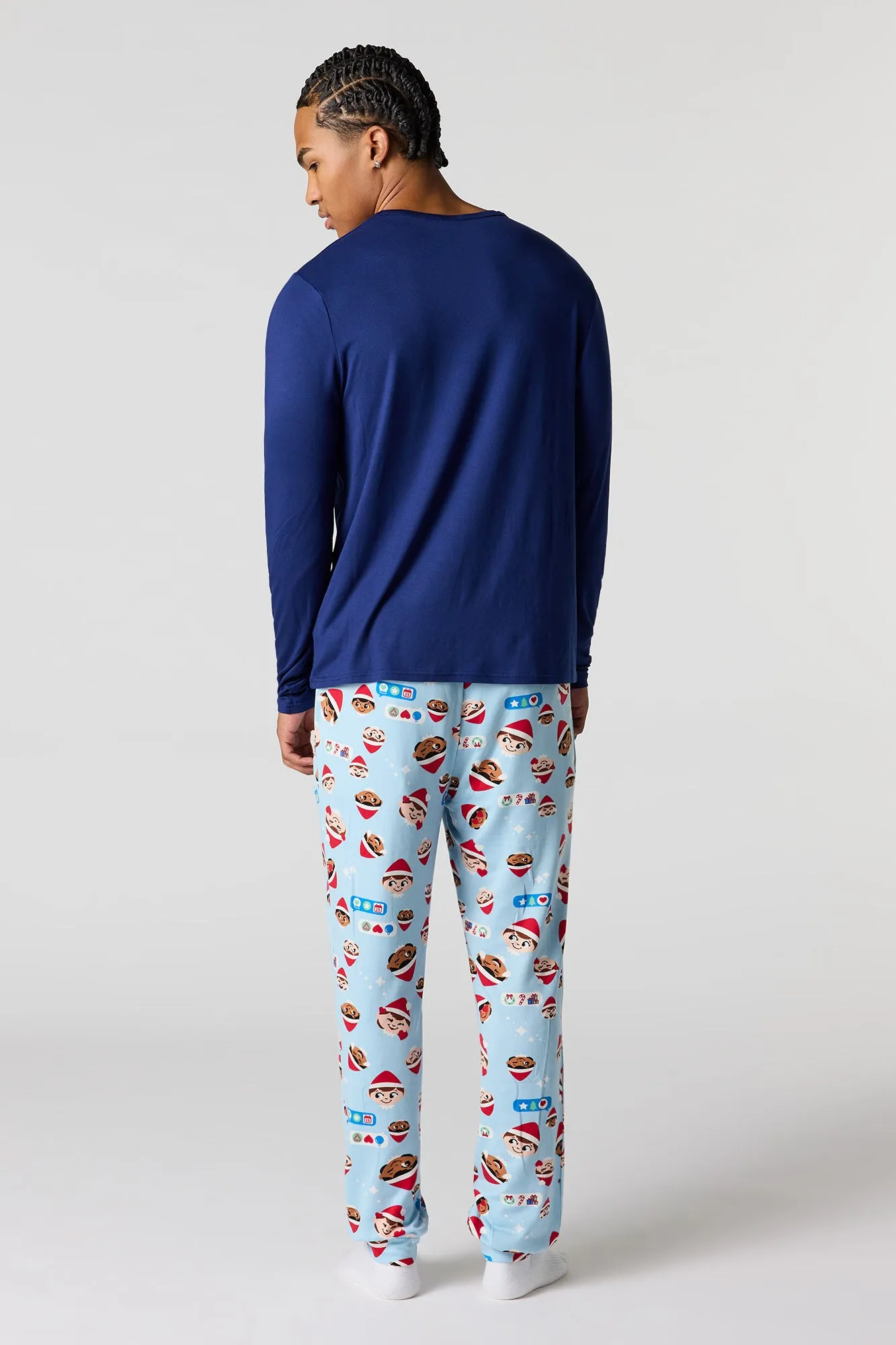 Mens Fammy Jammies Texting Crew The Elf on the Shelf® Pajama Set sold by Urban Planet product image thumbnail 4